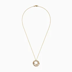 Effy Jewelry D'Oro 14K Yellow Gold Diamond Crossover Circles Pendant, 0.41 TCW | Necklaces & Pendants