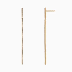 BH Multi D'Oro 14K Yellow Gold Diamond Vertical Drop Earrings, 0.35 TCW | Earrings