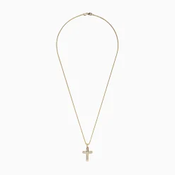 Effy Jewelry D'Oro 14K Yellow Gold Diamond Cross Pendant, 0.25 TCW | Necklaces & Pendants