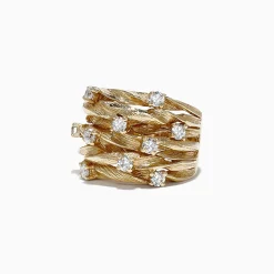 Effy Jewelry D'Oro 14K Yellow Gold Diamond Ring, 0.98 TCW | Rings