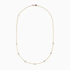 BH Multi D'Oro 14K Yellow Gold Diamond Station Necklace, 0.69 TCW | Necklaces & Pendants