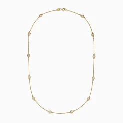 BH Multi D'Oro 14K Yellow Gold Diamond Station Necklace, 1.50 TCW | Necklaces & Pendants
