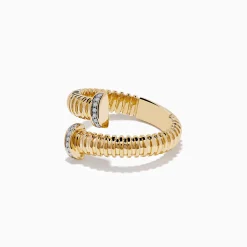 Effy Jewelry D'Oro 14K Yellow Gold Diamond Bypass Ring | Rings