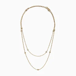 Effy Jewelry D'Oro 14K Yellow Gold Diamond Station Necklace, 1.35 TCW | Necklaces & Pendants