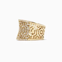 Effy Jewelry D'Oro 14K Yellow Gold Diamond Maze Ring, 0.79 TCW | Rings