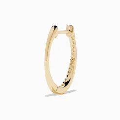 Effy Jewelry D'Oro 14K Yellow Gold Diamond Hoop Earrings | Earrings