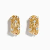 Effy Jewelry D'Oro 14K Yellow Gold French Clip 3/4" Diamond Earrings, 0.69 TCW | Earrings