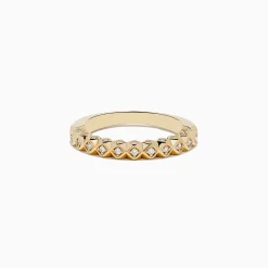 Effy Jewelry D'oro 14K Yellow Gold Geometric Diamond Band 0.19 TCW | Rings