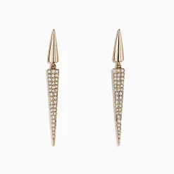 BH Multi D'Oro 14K Yellow Gold Geometric Drop Earrings, 0.28 TCW | Earrings