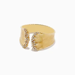 BH Multi D'oro 14K Yellow Gold Open Shank Diamond Ring 0.17 TCW | Rings