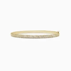 Effy Jewelry D'Oro 14K Yellow Gold Pave Diamond Bangle, 1.20 TCW | Bracelets