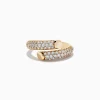 Effy Jewelry D'Oro 14K Yellow Gold Pave Diamond Bypass Ring | Rings