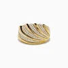 Effy Jewelry D'Oro 14K Yellow Gold Shell Diamond Ring | Rings