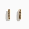 Effy Jewelry Duo 14K Two Tone Gold 5/8" Diamond Hoop Earrings | Earrings