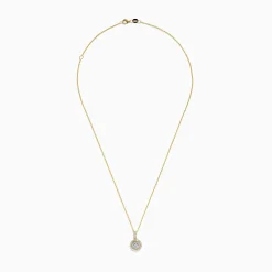 BH Multi Duo 14K Two Tone Gold Diamond Halo Pendant 0.42 TCW | Necklaces & Pendants