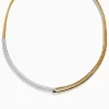 Effy Jewelry Duo 14K Two Tone Yellow and White Gold Diamond Collar Necklace, 1.37 TCW | Necklaces & Pendants