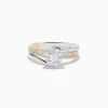 Effy Jewelry Duo 14K Two-Tone Gold Diamond Engagement Ring 0.71 TCW | Rings
