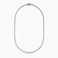 Effy Jewelry Duo 14K Two-Tone Gold Diamond Tennis Necklace 2.94 TCW | Necklaces & Pendants