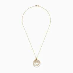 Effy Jewelry Duo 14K Two-Tone Gold Diamond Crossover Pendant | Necklaces & Pendants