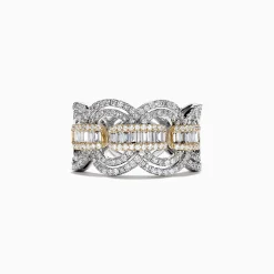Effy Jewelry Duo 14K White and Yellow Gold Diamond Ring, 1.09 TCW | Rings