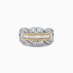 Effy Jewelry Duo 14K White and Yellow Gold Diamond Ring | Rings