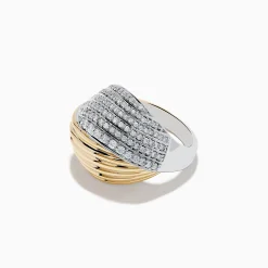 Effy Jewelry Duo 14K White and Yellow Gold Diamond Ring | Rings
