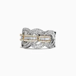 Effy Jewelry Duo 14K White and Yellow Gold Diamond Ring, 1.09 TCW | Rings