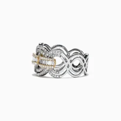 Effy Jewelry Duo 14K White and Yellow Gold Diamond Ring, 1.09 TCW | Rings