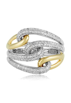Effy Jewelry Duo 14K Yellow and White Gold Diamond Ring, 0.55 TCW | Rings