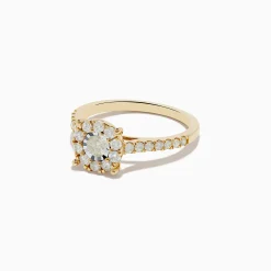Effy Jewelry Duo 14K Yellow and White Gold Diamond Cluster Ring 0.73 TCW | Rings