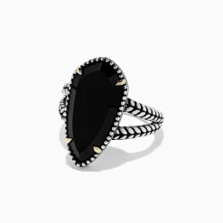 BH Multi Eclipse 925 Sterling Silver Onyx Ring, 4.37 TCW | Rings