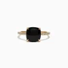 Effy Jewelry Eclipse 14K Yellow Gold Diamond and Onyx Ring, 1.40 TCW | Rings