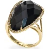 Effy Jewelry Eclipse 14K Yellow Gold Onyx and Diamond Ring, 11.50 TCW | Rings