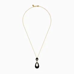 Effy Jewelry Eclipse 14K Yellow Gold Onyx and Diamond Pendant | Necklaces & Pendants
