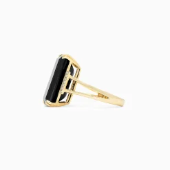 Effy Jewelry Eclipse 14K Yellow Gold Onyx and Diamond Ring, 9.65 TCW | Rings
