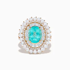 Effy Jewelry Effy Hematian 18K Rose Gold Paraiba and Diamond Ring | Rings