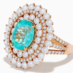 Effy Jewelry Effy Hematian 18K Rose Gold Paraiba and Diamond Ring | Rings