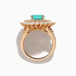 Effy Jewelry Effy Hematian 18K Rose Gold Paraiba and Diamond Ring | Rings
