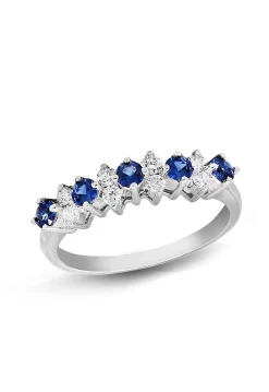 Effy Jewelry Gemma Blue Sapphire and Diamond Ring, 0.76 TCW | Rings
