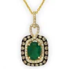 Effy Jewelry Gemma Emerald, Espresso u0026 White Diamond Pendant | Necklaces & Pendants