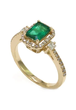 Effy Jewelry Gemma 14K Yellow Gold Emerald and Diamond Ring, 1.28 TCW | Rings