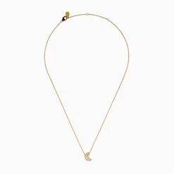 Effy Jewelry 925 Gold Plated Sterling Silver Diamond Crescent Moon Pendant | Necklaces & Pendants