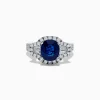 Effy Jewelry Hematian 18K White Gold Blue Sapphire and Diamond Ring | Rings