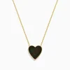 Effy Jewelry 14K Gold Black Mother of Pearl and Diamond Reversible Heart Pendant | Necklaces & Pendants