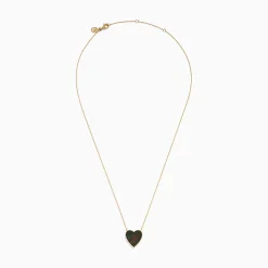 Effy Jewelry 14K Gold Black Mother of Pearl and Diamond Reversible Heart Pendant | Necklaces & Pendants
