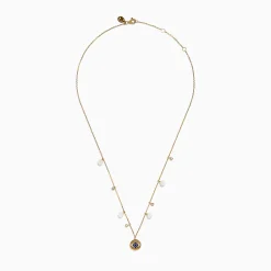 Effy Jewelry 14K Gold Fresh Water Pearl, Sapphire and Diamond Evil Eye Necklace | Necklaces & Pendants