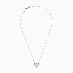 Effy Jewelry 14K Gold Mother of Pearl and Diamond Reversible Heart Pendant | Necklaces & Pendants