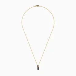 BH Multi 14K Gold Multi Sapphire and Diamond Flip Flop Pendant, 0.53 TCW | Necklaces & Pendants