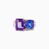 Effy Jewelry 14k Rose Gold Amethyst and Tanzanite Toi Et Moi Ring | Rings