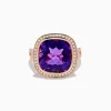 Effy Jewelry 14K Rose Gold Amethyst and Diamond Cocktail Ring | Rings
